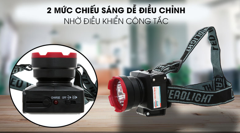 Điều khiển công tắc dễ dùng - Đèn pin đội đầu Sunhouse SHE-5012