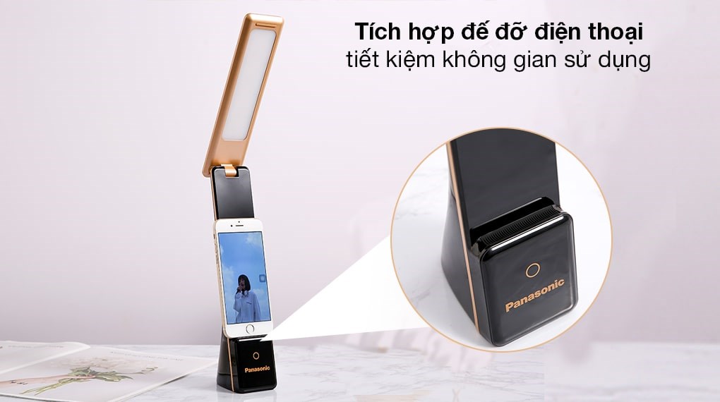 Đèn bàn sạc LED Panasonic HHGLT0339B88L Đen