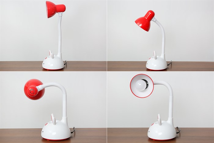 Đèn bàn học Comet CT411 Màu Trắng - Đỏ
