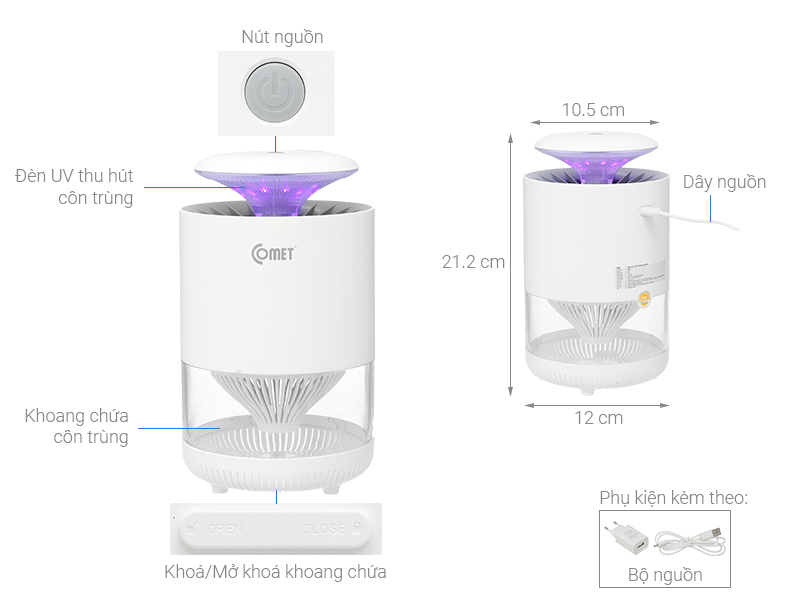 Đèn bắt muỗi Comet CM078