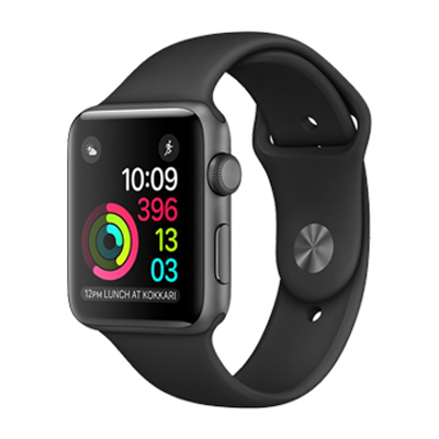 Đồng hồ thông minh Apple Watch S3 GPS, 42mm viền nhôm, dây cao su màu đen Màu Đen - Xám