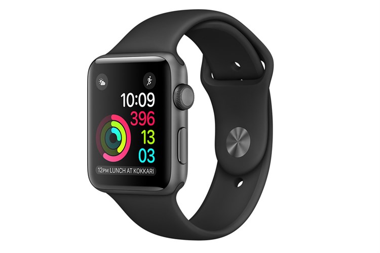 Đồng hồ thông minh Apple Watch S3 GPS, 42mm viền nhôm, dây cao su màu đen Màu Đen - Xám