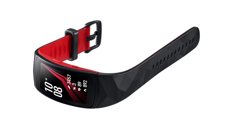 Vòng đeo tay thông minh Samsung Gear Fit2 Pro Màu Đen - Đỏ