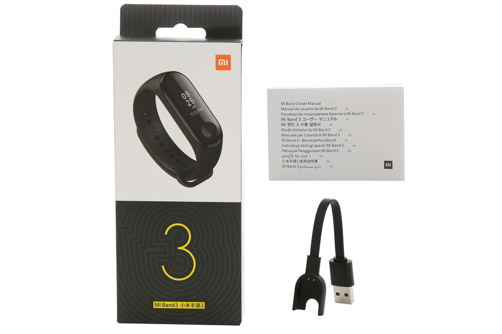 Vòng đeo tay thông minh Mi Band 3 Màu Đen