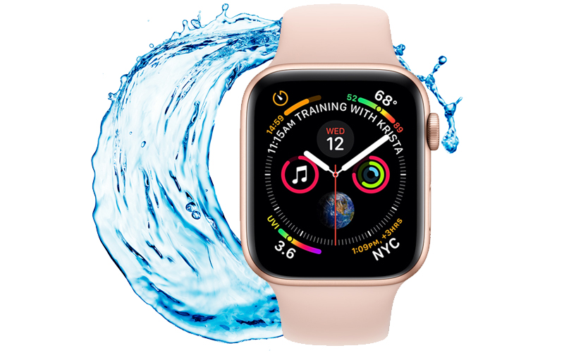 Apple Watch S4 GPS 40mm Viền Nhôm dây cao su màu hồng (MU682VN/A) - chống nước