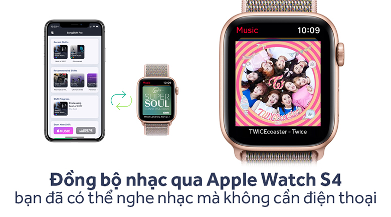 Apple Watch S4 GPS 44mm viền nhôm dây vải