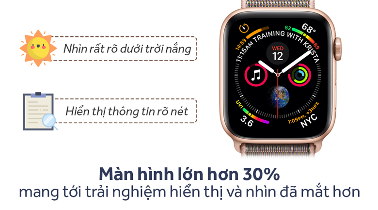 Apple Watch S4 GPS 44mm viền nhôm dây vải