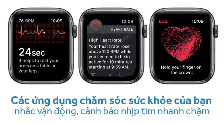 Apple Watch S4 GPS 44mm viền nhôm dây cao su