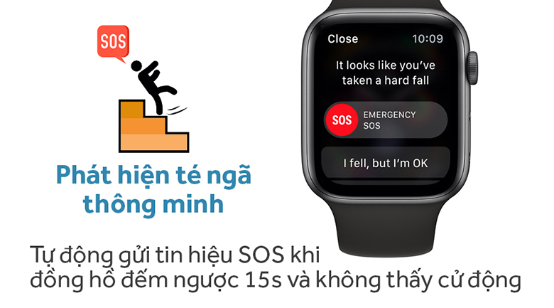 Apple Watch S4 GPS 44mm viền nhôm dây cao su