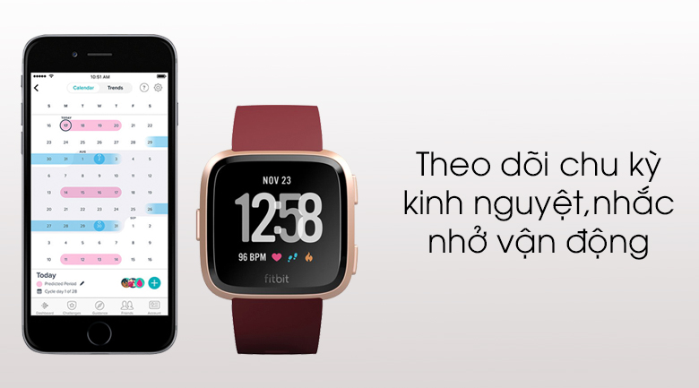 Đồng hồ thông minh Fitbit Versa dây cao su