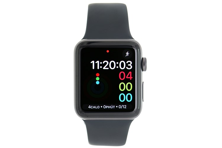 Apple Watch S3 GPS 42mm viền nhôm dây silicone Màu Đen