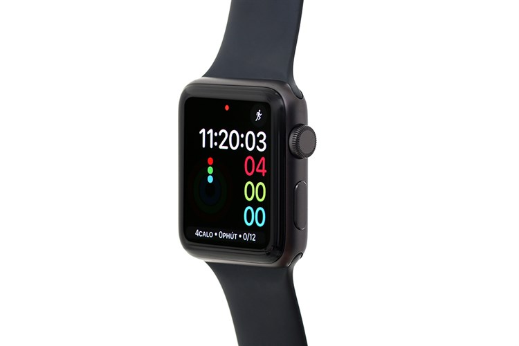 Apple Watch S3 GPS 42mm viền nhôm dây silicone Màu Đen