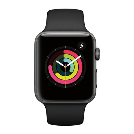 Apple Watch S3 GPS 42mm viền nhôm dây silicone Màu Đen