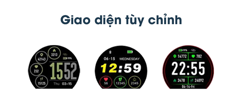 Giao diện của Đồng hồ thông minh Zeblaze VIBE 3 HR Đen