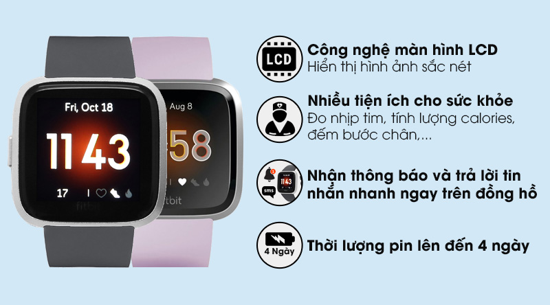 Vòng đeo tay thông minh Fitbit Versa Lite