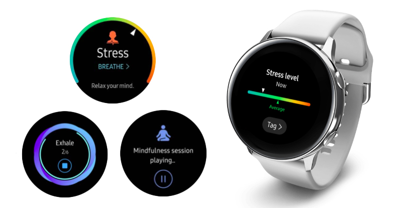 Tính năng theo dõi stress Samsung Galaxy Watch Active
