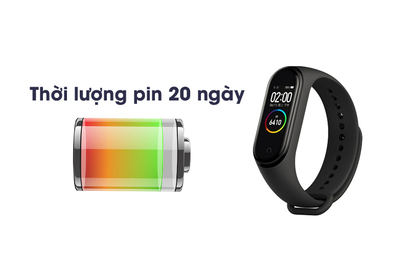 Mi Band 4 hoáº¡t Äá»ng 20 ngÃ y liÃªn tá»¥c