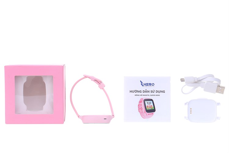 Đồng hồ định vị trẻ em Masstel Super Hero Màu Hồng
