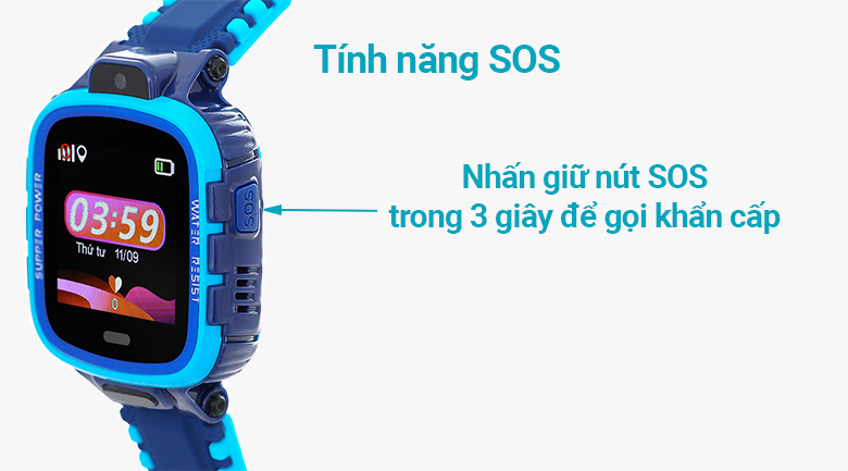 Đồng hồ định vị trẻ em Kidcare 26 xanh