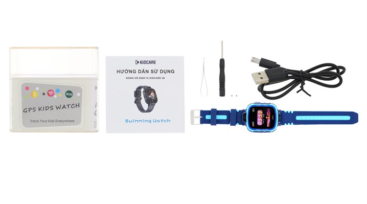 Đồng hồ định vị trẻ em Kidcare 26 xanh Màu Xanh Dương