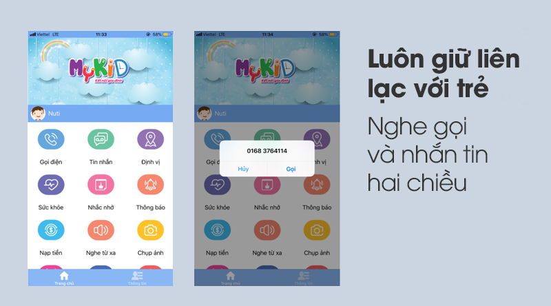 Đồng hồ định vị trẻ em Mykid