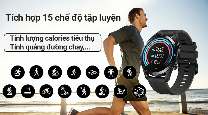 Đồng hồ thông minh Huawei Watch GT2 hỗ trợ tập thể thao