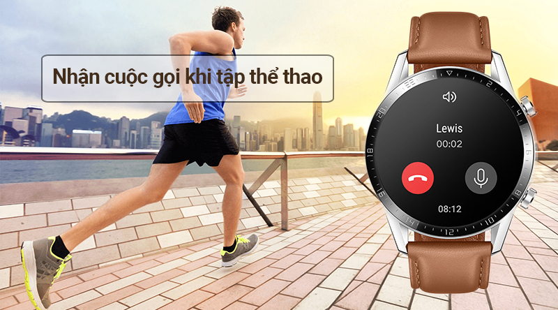 Đồng hồ thông minh Huawei Watch GT2 nhận cuộc gọi khi tập thể thao