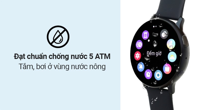 Đồng hồ thông minh Samsung Galaxy Watch Active 2 đạt chuẩn chống nước 5 ATM