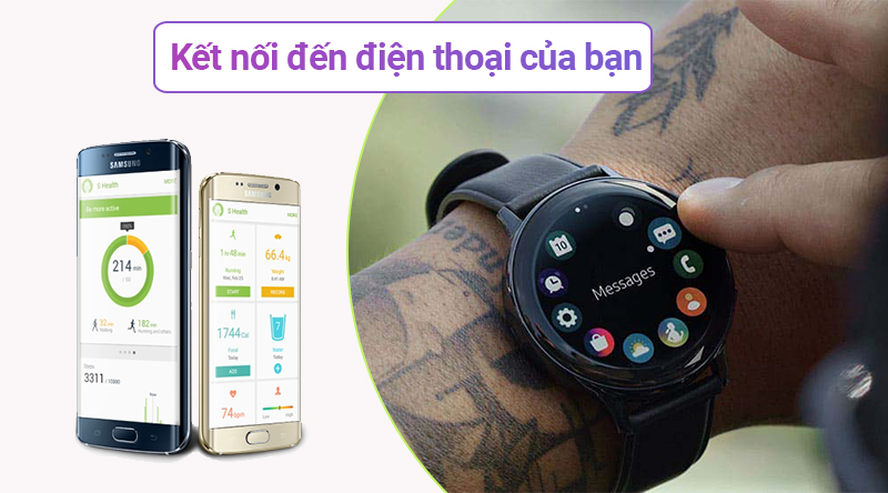 Đồng hồ thông minh Samsung Galaxy Watch Active 2 nhận cuộc gọi trực tiếp