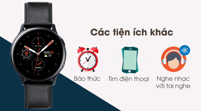 Đồng hồ thông minh Samsung Galaxy Watch Active 2 44mm Đen