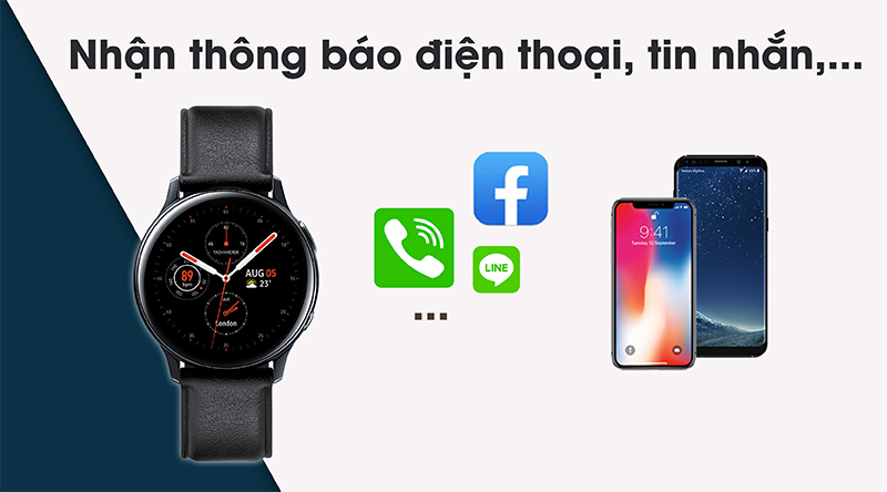 Đồng hồ thông minh Samsung Galaxy Watch Active 2 cho phép nghe gọi