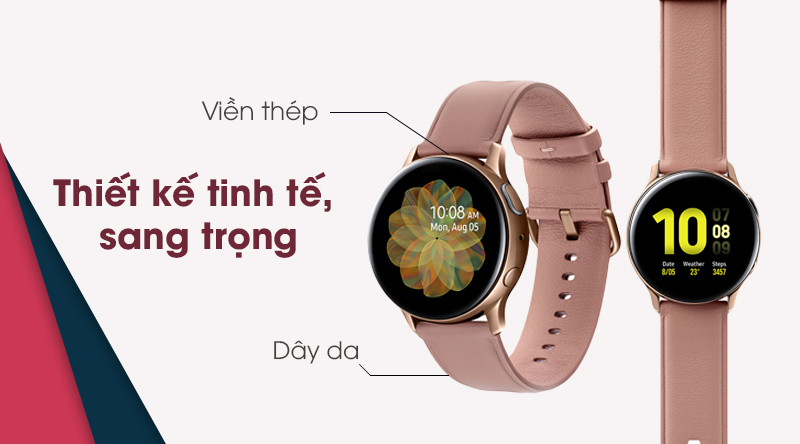 Đồng hồ thông minh Samsung Galaxy Watch Active 2 40mm Vàng Hồng