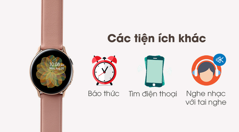 Đồng hồ thông minh Samsung Galaxy Watch Active 2 40mm Vàng Hồng