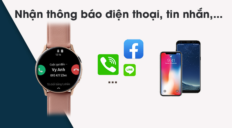 Đồng hồ thông minh Samsung Galaxy Watch Active 2 luôn kết nối với điện thoại