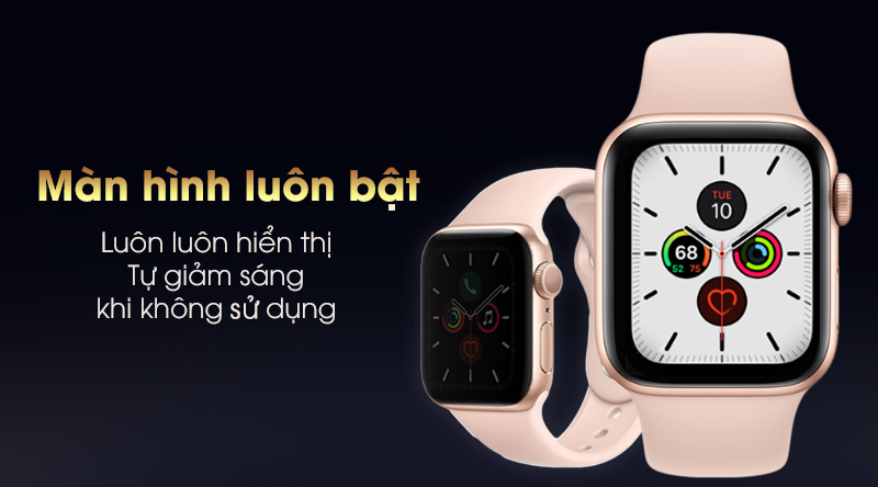 Đồng hồ thông minh Apple Watch S5 40mm viền nhôm dây cao su