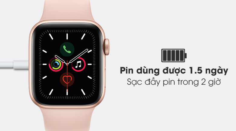 Đồng hồ thông minh Apple Watch S5 40mm viền nhôm dây cao su