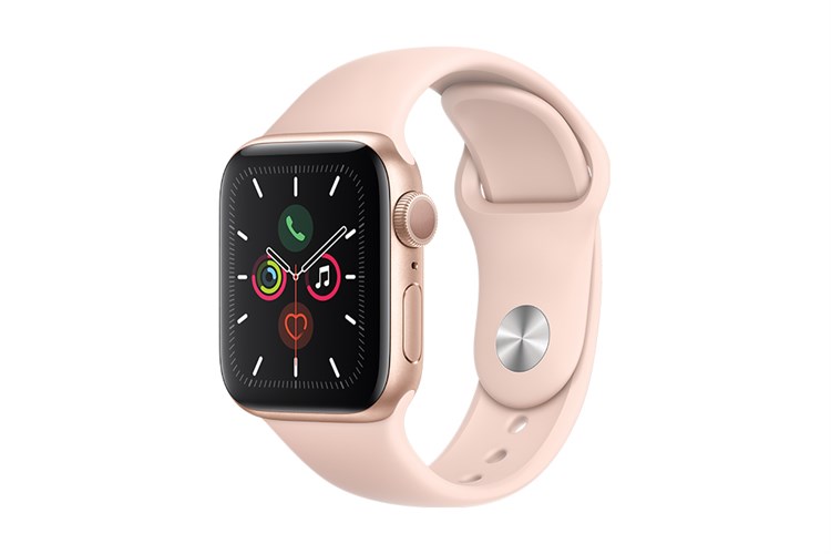 Đồng hồ thông minh Apple Watch S5 40mm viền nhôm dây cao su Màu Vàng Hồng