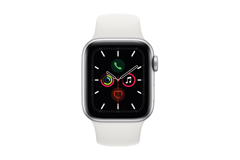 Đồng hồ thông minh Apple Watch S5 40mm viền nhôm dây cao su Màu Trắng
