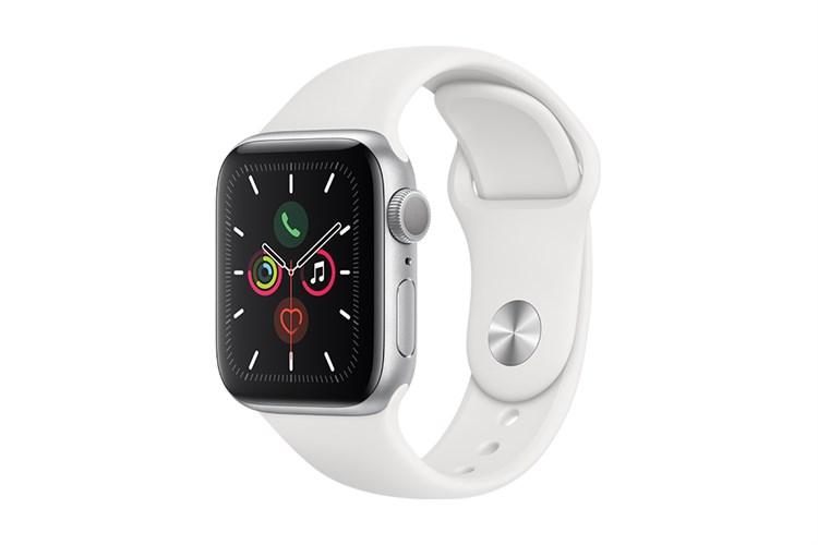 Đồng hồ thông minh Apple Watch S5 40mm viền nhôm dây cao su Màu Trắng