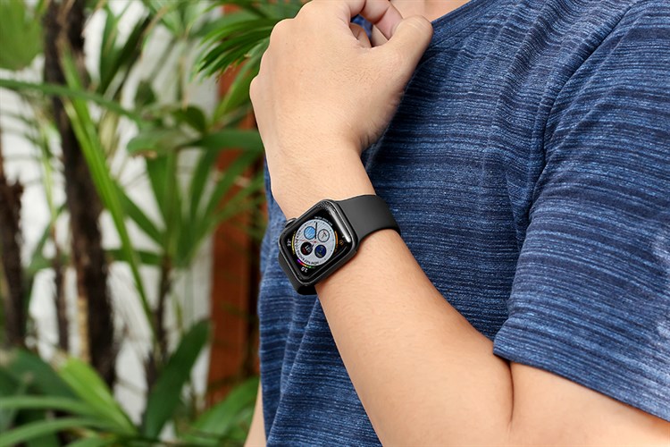 Đồng hồ thông minh Apple Watch S5 40mm viền nhôm dây cao su Màu Đen