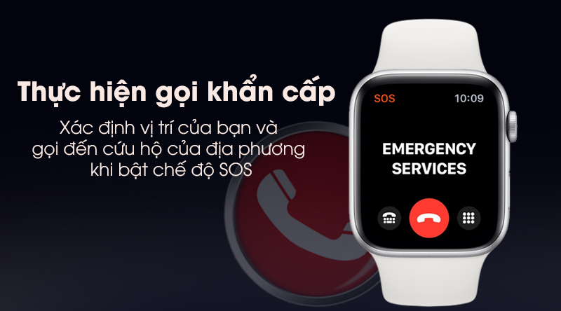 Đồng hồ thông minh Apple Watch S5 44mm viền nhôm dây silicone