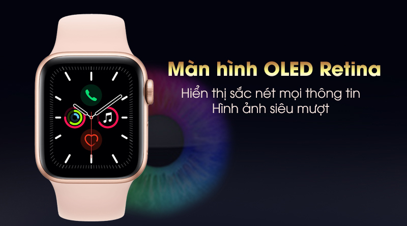 Apple Watch S5 hiển thị siêu nét