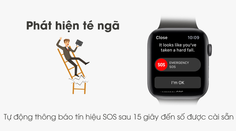 Apple Watch S5 phát hiện té ngã