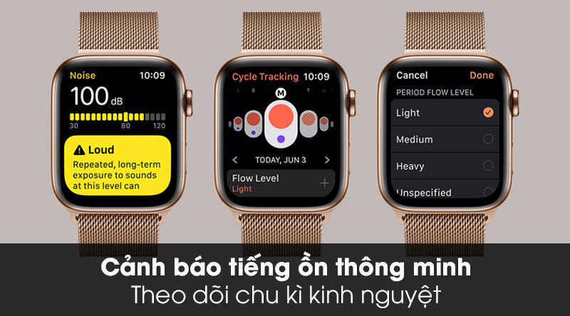 Đồng hồ thông minh Apple Watch S5 LTE 44mm viền thép dây thép đen