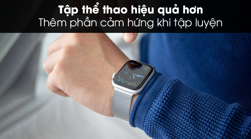 Đồng hồ thông minh Apple Watch S5 LTE 44mm viền thép dây thép đen