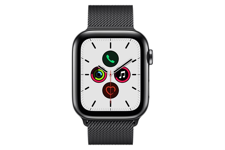 Đồng hồ thông minh Apple Watch S5 LTE 44mm viền thép dây thép đen Màu Đen