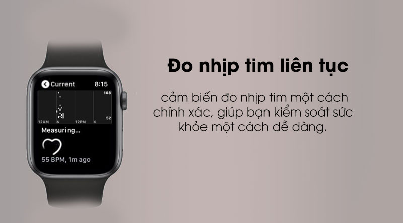 Đo nhịp tim chính xác với Apple Watch S5 LTE 44mm 