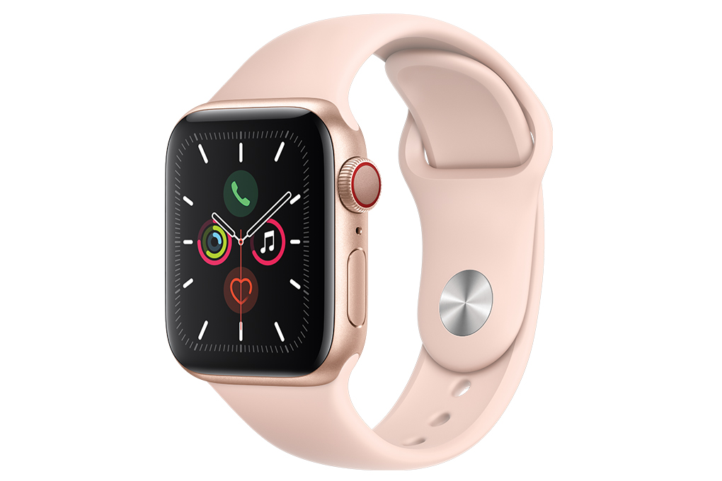 Đồng hồ thông minh Apple Watch S5 LTE 44mm viền nhôm dây cao su hồng - 2