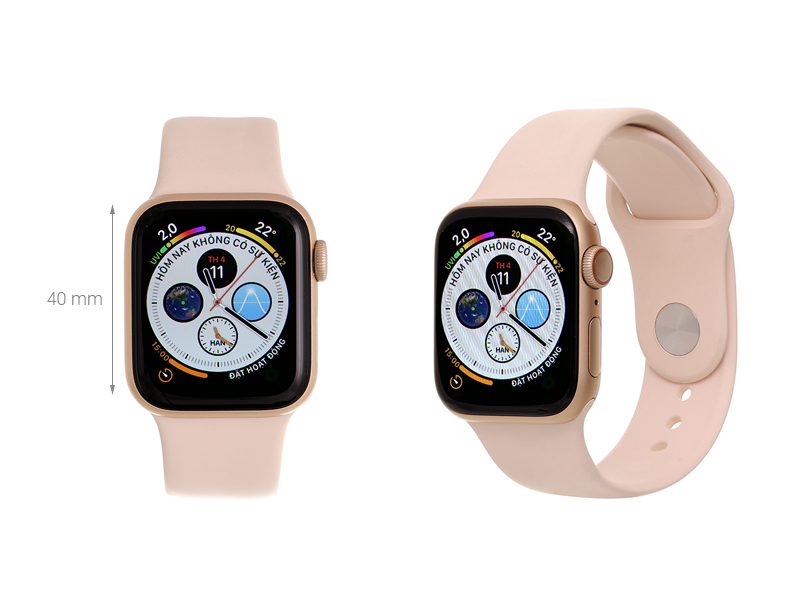 Đồng hồ thông minh Apple Watch S5 LTE 40mm viền nhôm dây cao su hồng