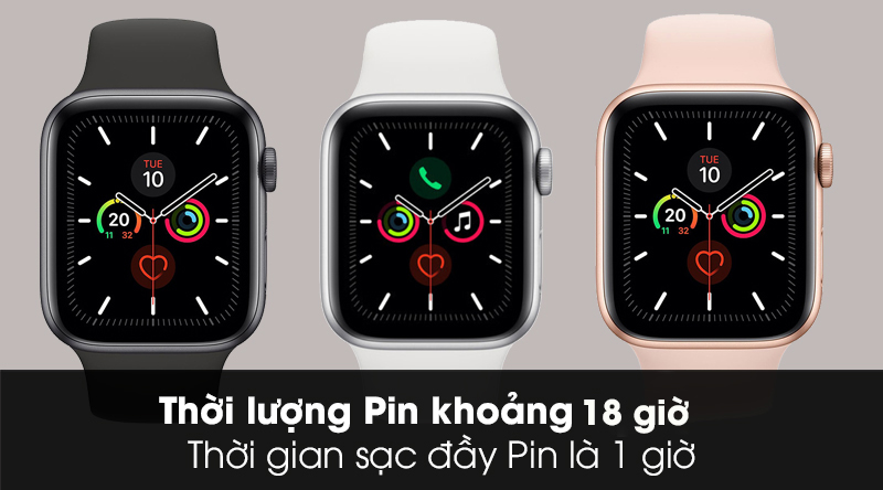Đồng hồ thông minh Apple Watch S5 LTE 40mm viền nhôm dây cao su hồng
